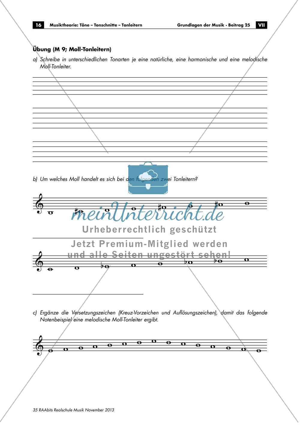 Musiktheorie: Töne - Tonschritte - Tonleitern Preview 12