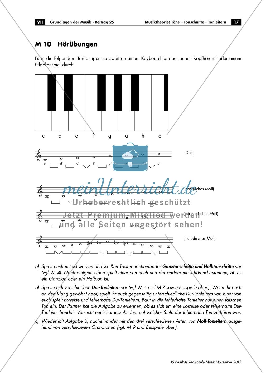 Musiktheorie: Töne - Tonschritte - Tonleitern Preview 13