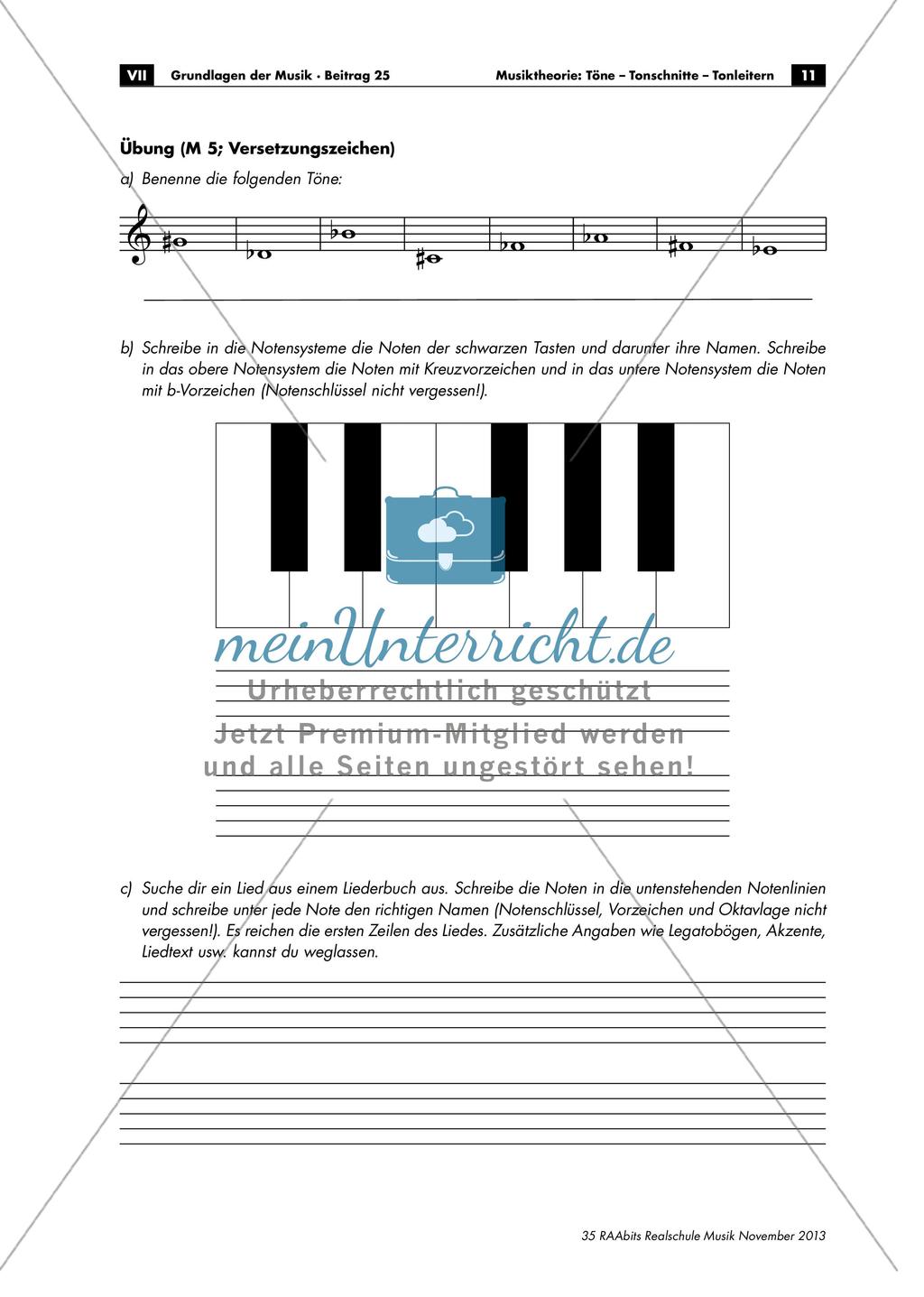 Musiktheorie: Töne - Tonschritte - Tonleitern Preview 7