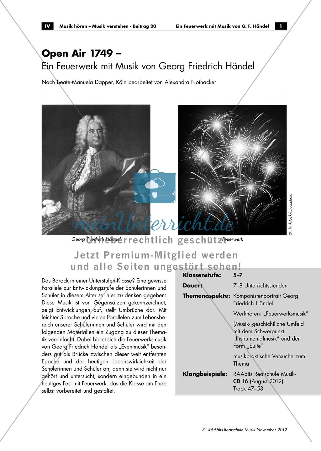 Open Air 1749: Feuerwerk mit Musik von Georg Friedrich Händel Preview 1