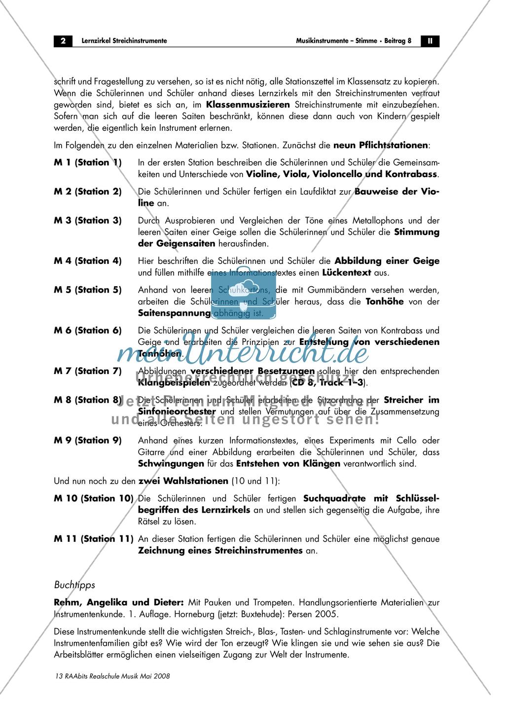 Lernzirkel: Streichinstrumente Preview 2
