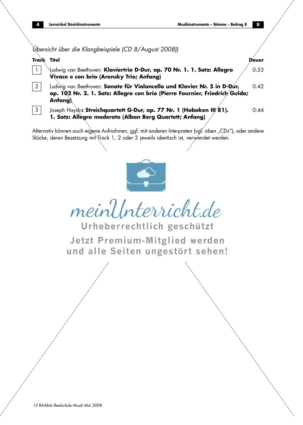 Lernzirkel: Streichinstrumente Preview 4