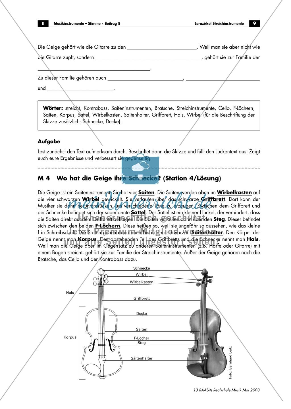 Lernzirkel: Streichinstrumente Preview 9