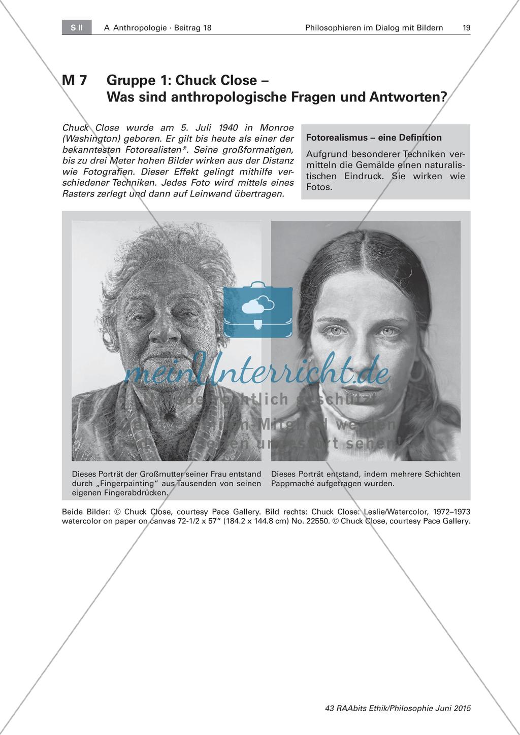 Philosophieren im Dialog mit Bildern - Gruppenpuzzle Preview 1