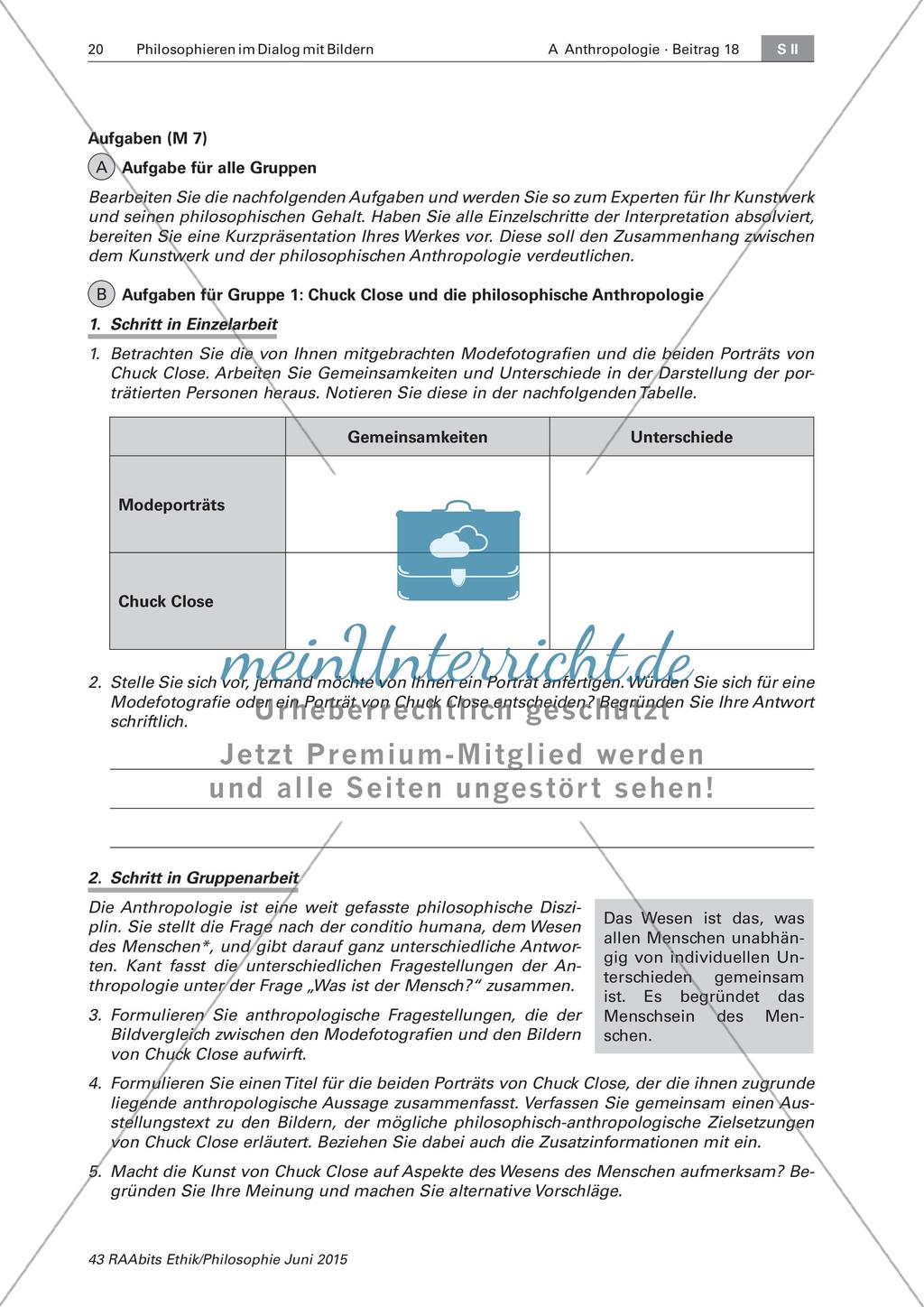 Philosophieren im Dialog mit Bildern - Gruppenpuzzle Preview 2