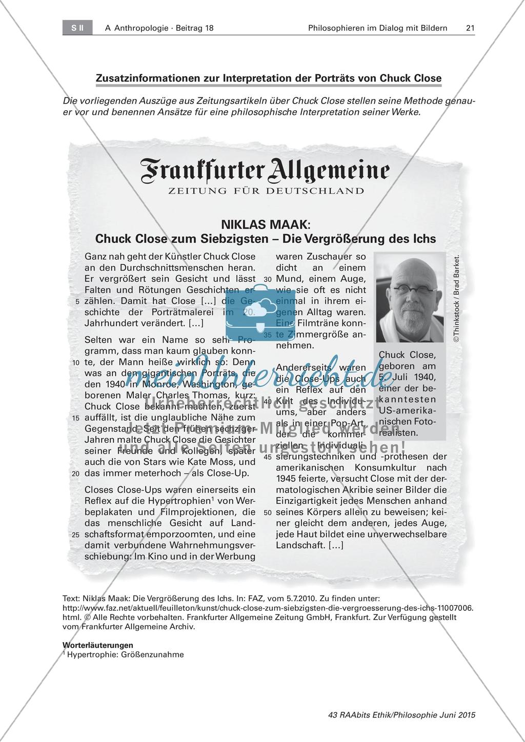 Philosophieren im Dialog mit Bildern - Gruppenpuzzle Preview 3