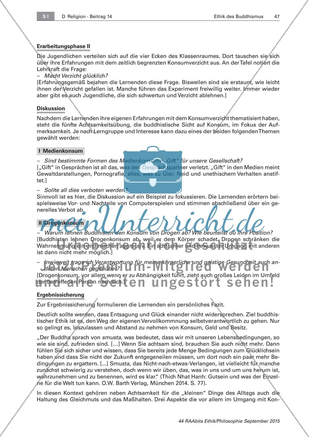 Fünfte Achtsamkeitsübung - über Verzicht und Glück Preview 6