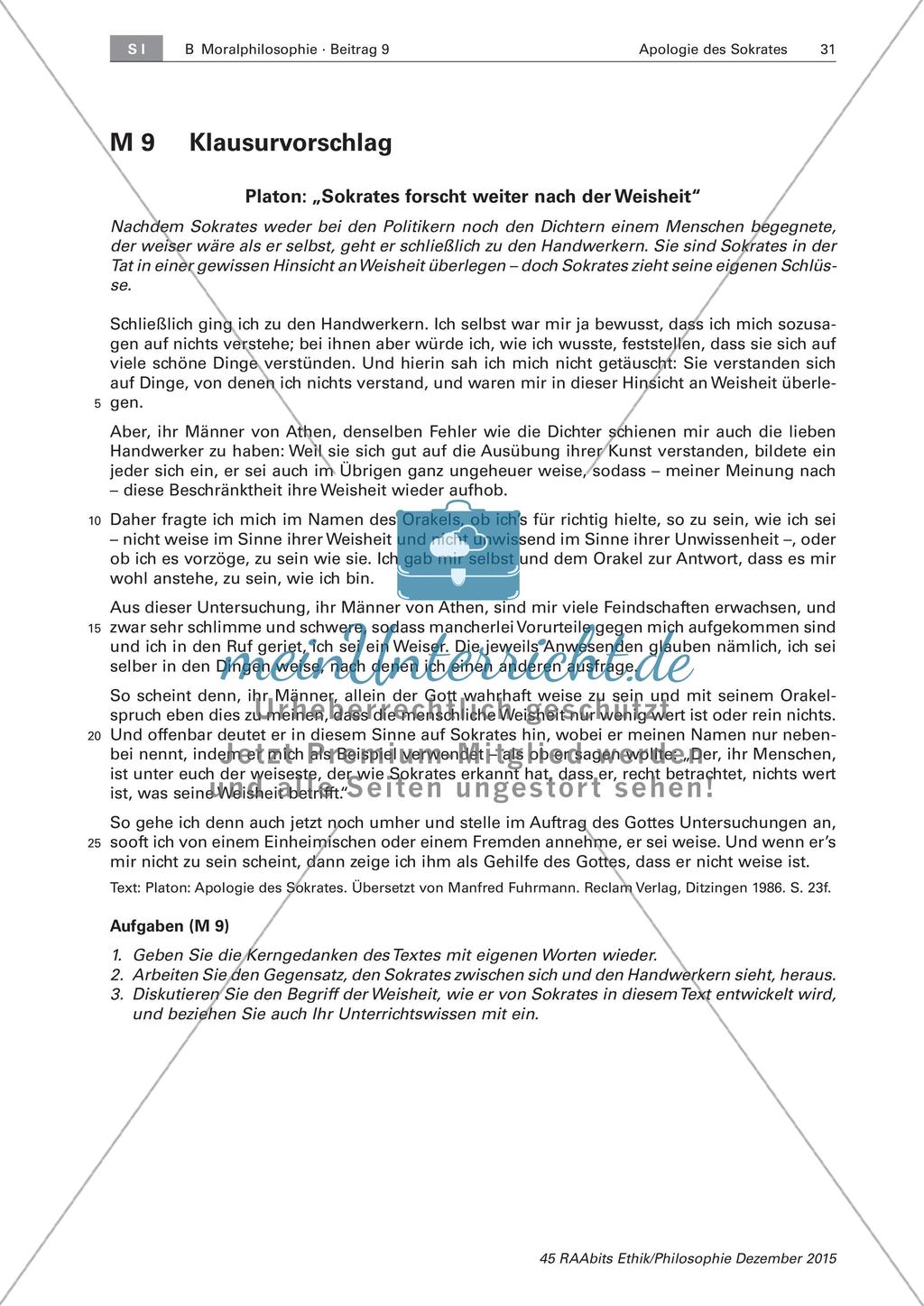 Platons Apologie des Sokrates - LEK Preview 1