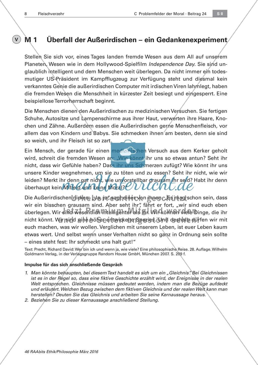 Moralische Vertretbarkeit von Fleischverzehr Preview 1