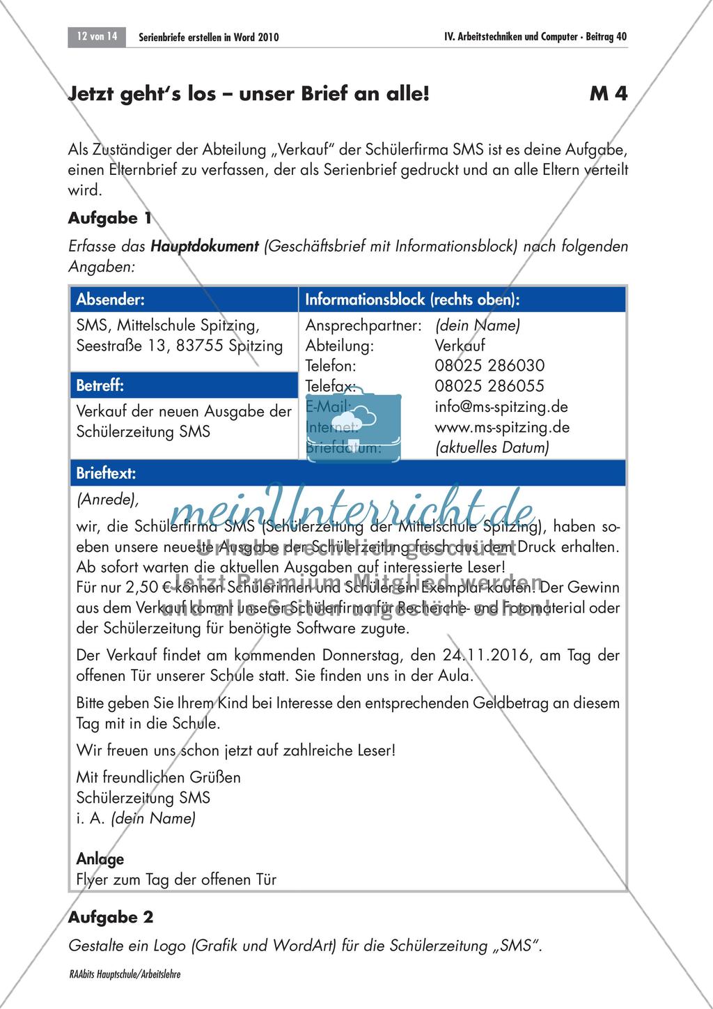 Serienbriefe erstellen in Word Preview 10