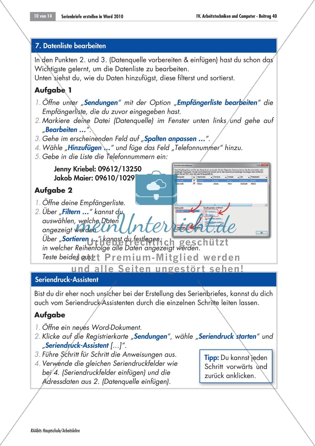 Serienbriefe erstellen in Word Preview 8