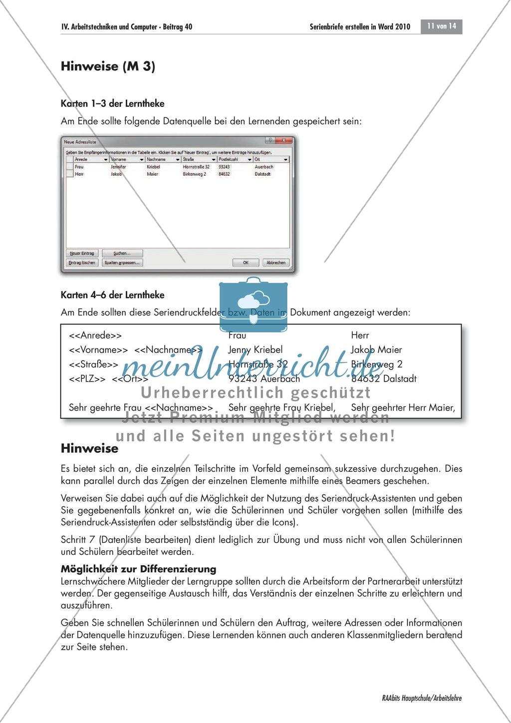 Serienbriefe erstellen in Word Preview 9