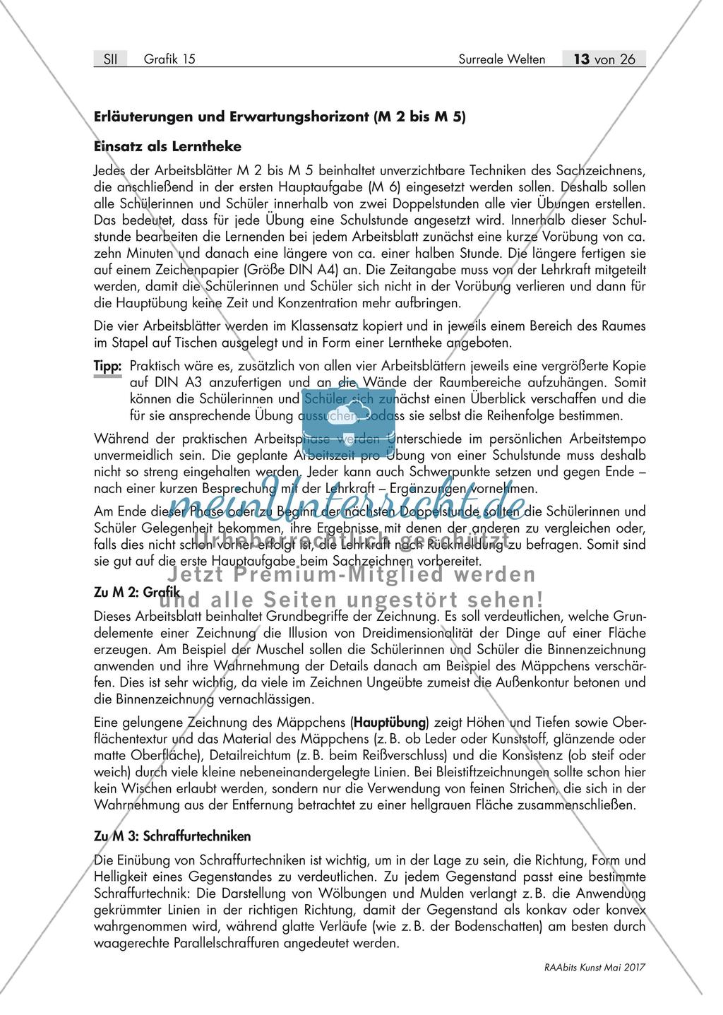 Surreale Welten: Bildbetrachtung und Zeichenübungen Preview 9