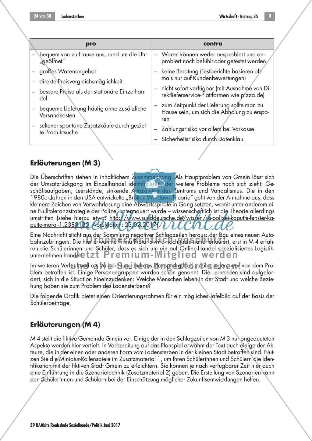 Planspiel zum Thema Ladensterben: Didaktische Erläuterungen Preview 2