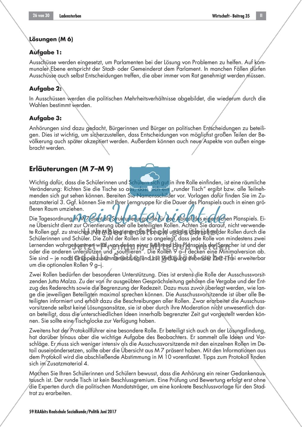 Planspiel zum Thema Ladensterben: Didaktische Erläuterungen Preview 4