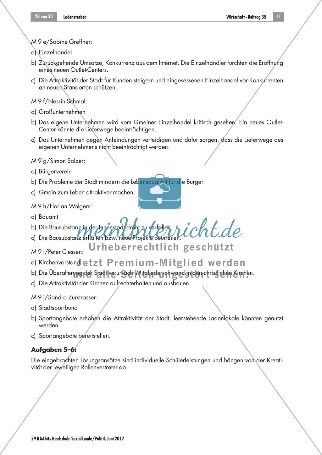 Planspiel zum Thema Ladensterben: Didaktische Erläuterungen Preview 6