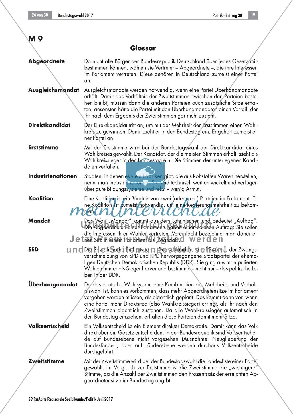 Glossar zur Bundestagswahl 2017 Preview 1