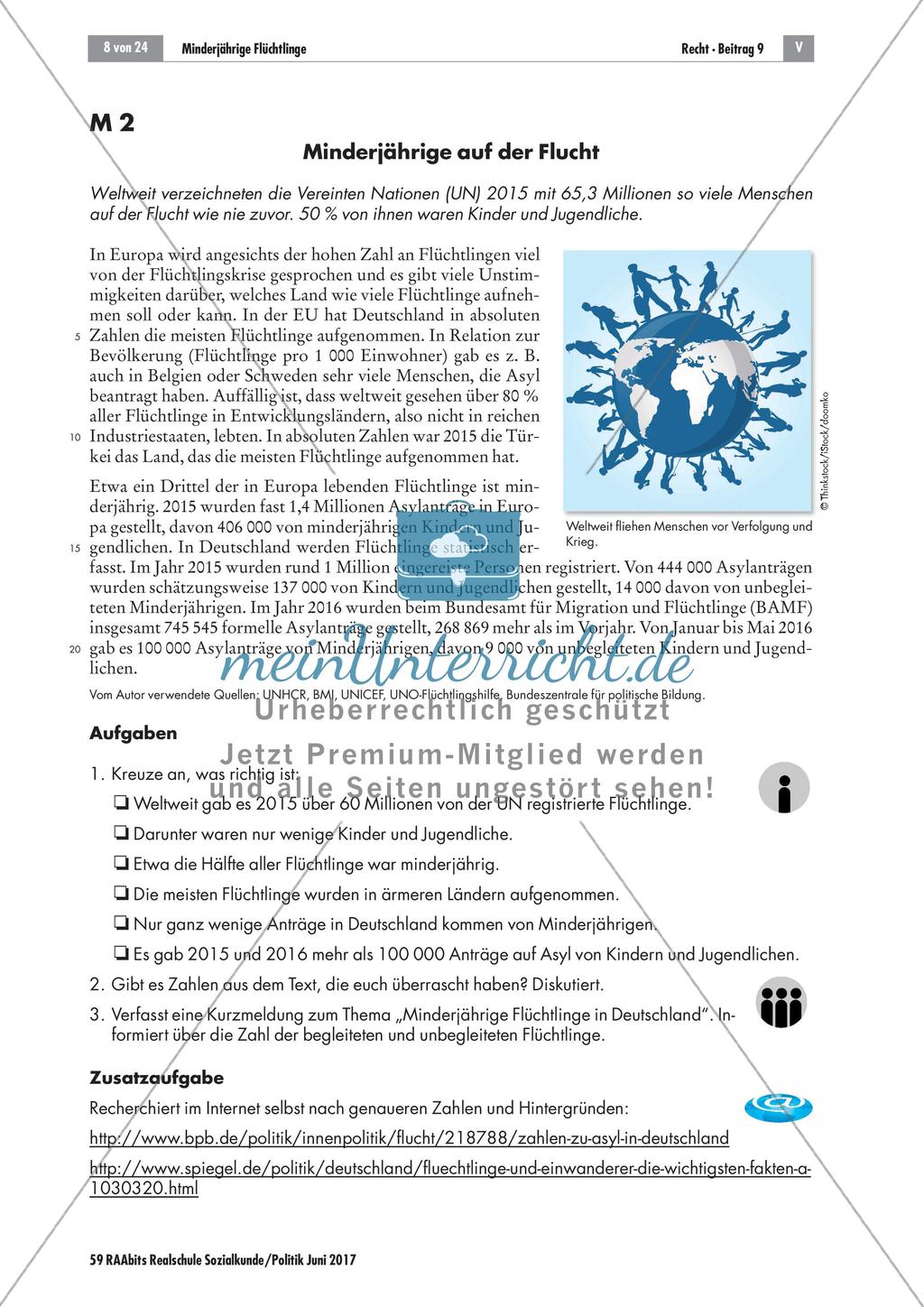Die Situation und Rechte minderjähriger Flüchtlinge Preview 2