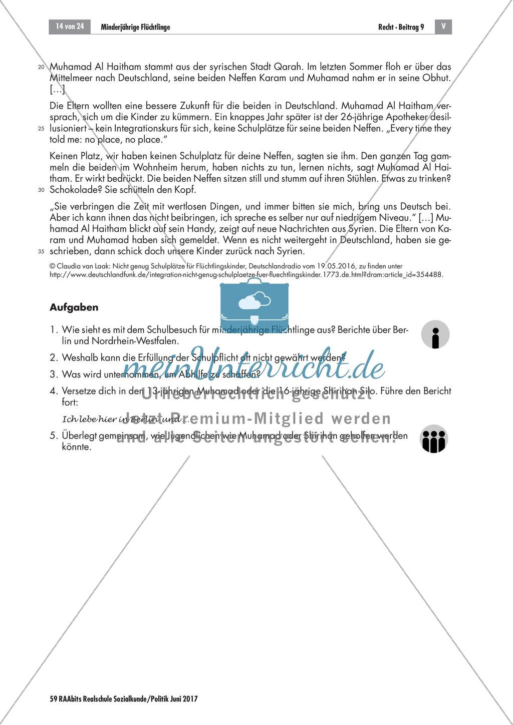 Die Situation und Rechte minderjähriger Flüchtlinge Preview 8