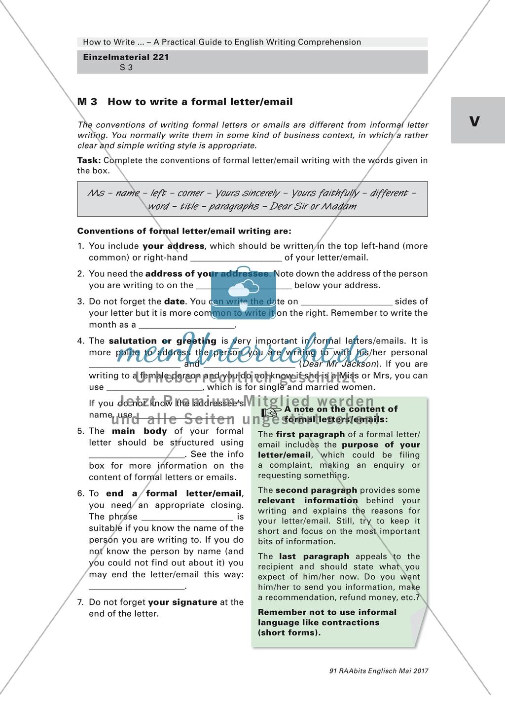 Writing skills: Formal and informal letters Preview 3