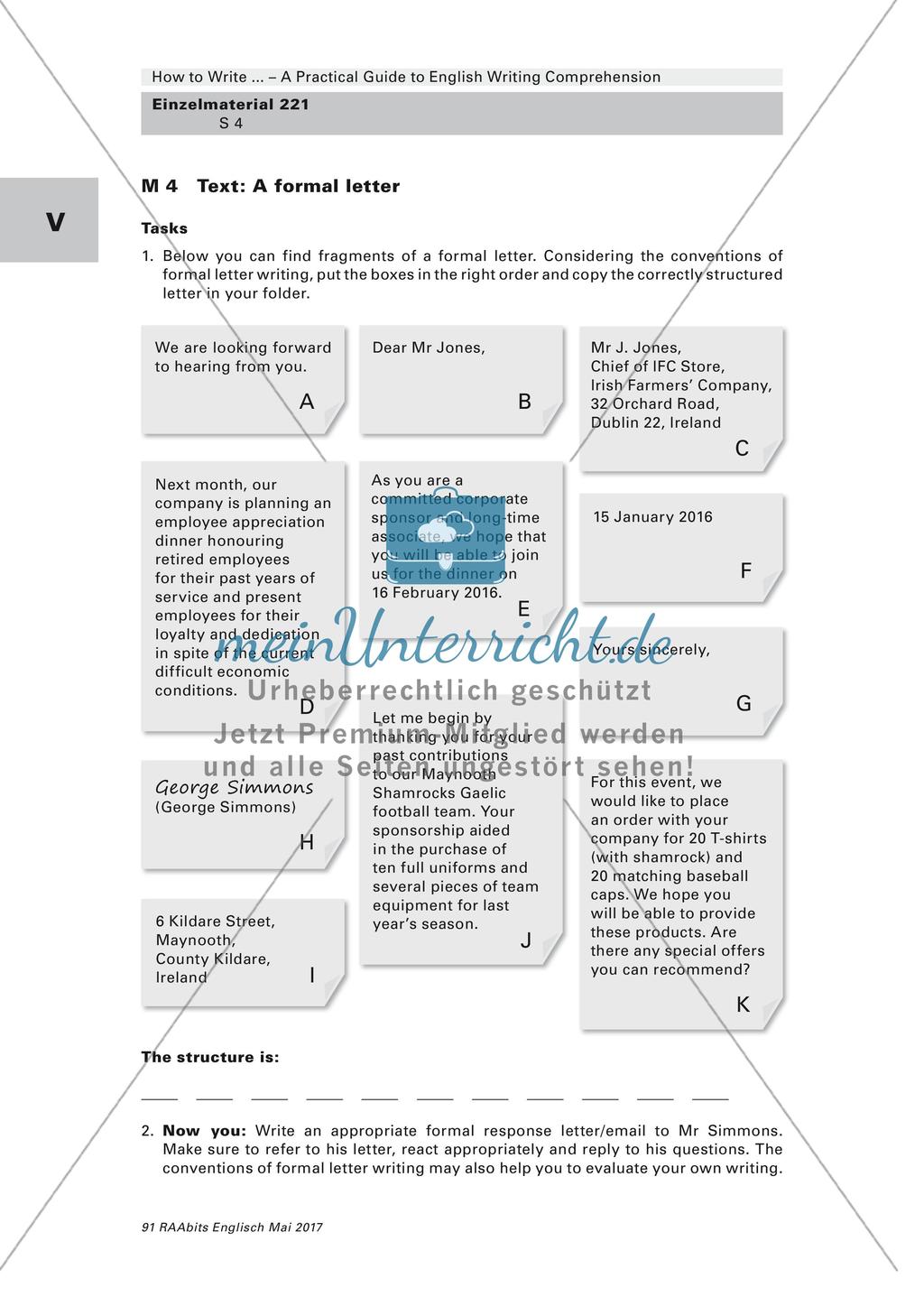 Writing skills: Formal and informal letters Preview 4