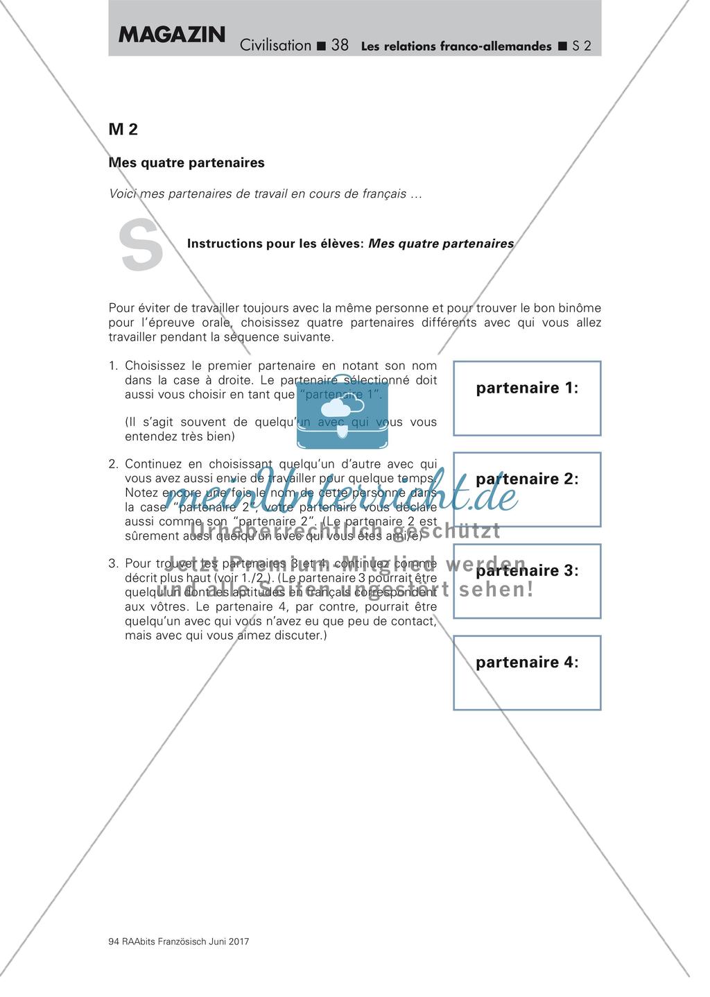 Les relations franco-allemandes - Einstieg Preview 2