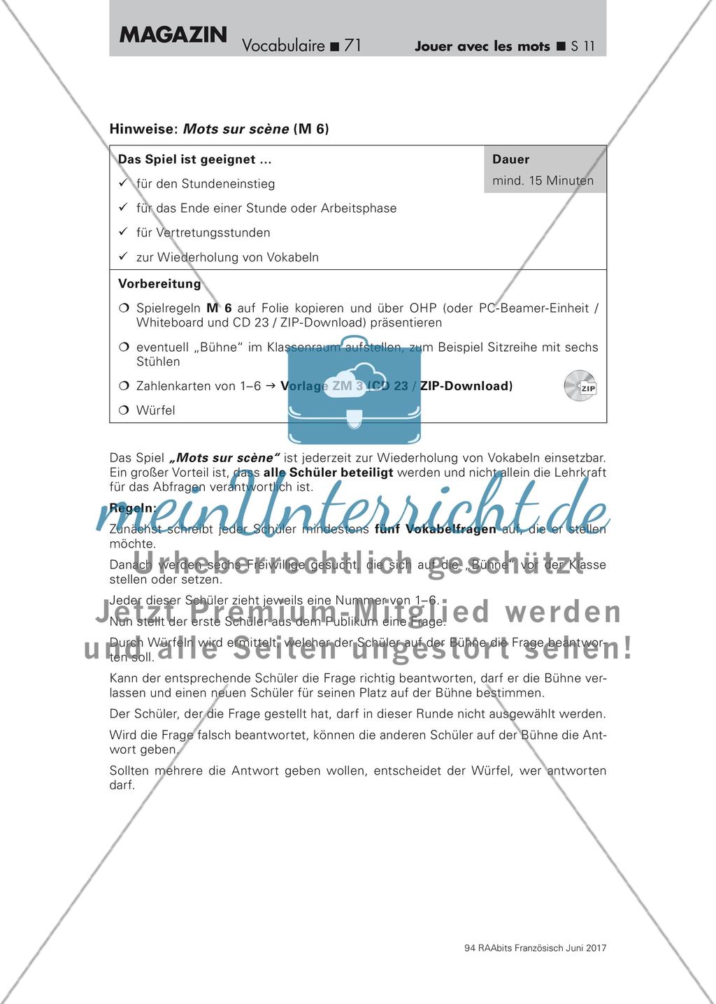Wortschatzarbeit: Vokabelspiele Preview 11
