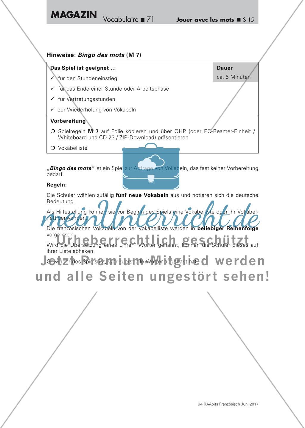 Wortschatzarbeit: Vokabelspiele Preview 15