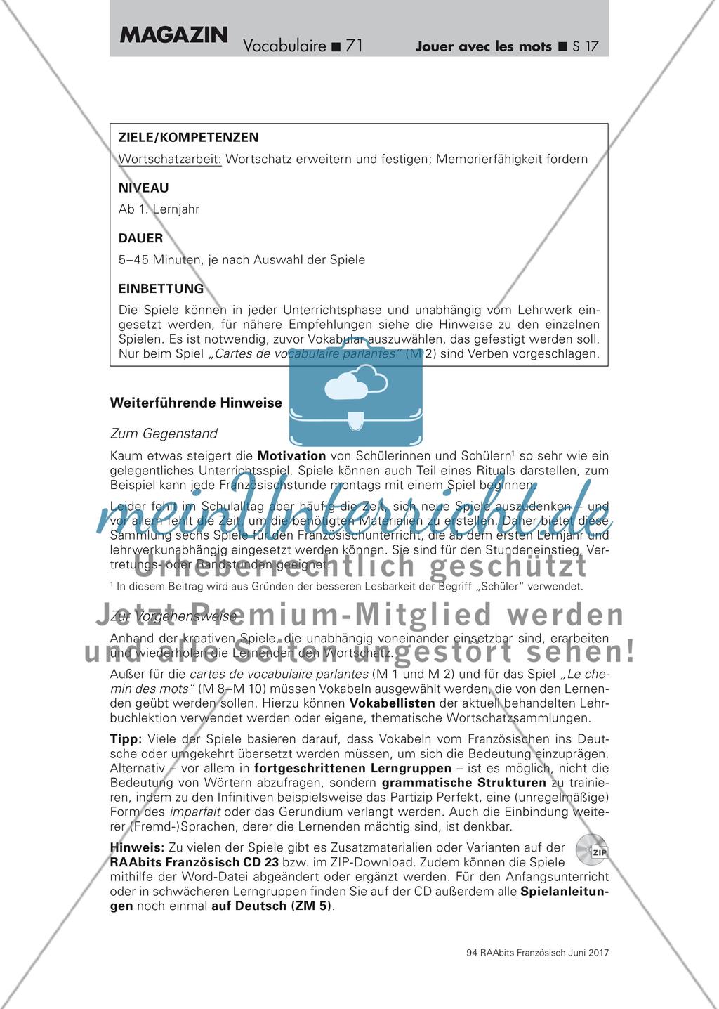 Wortschatzarbeit: Vokabelspiele Preview 17