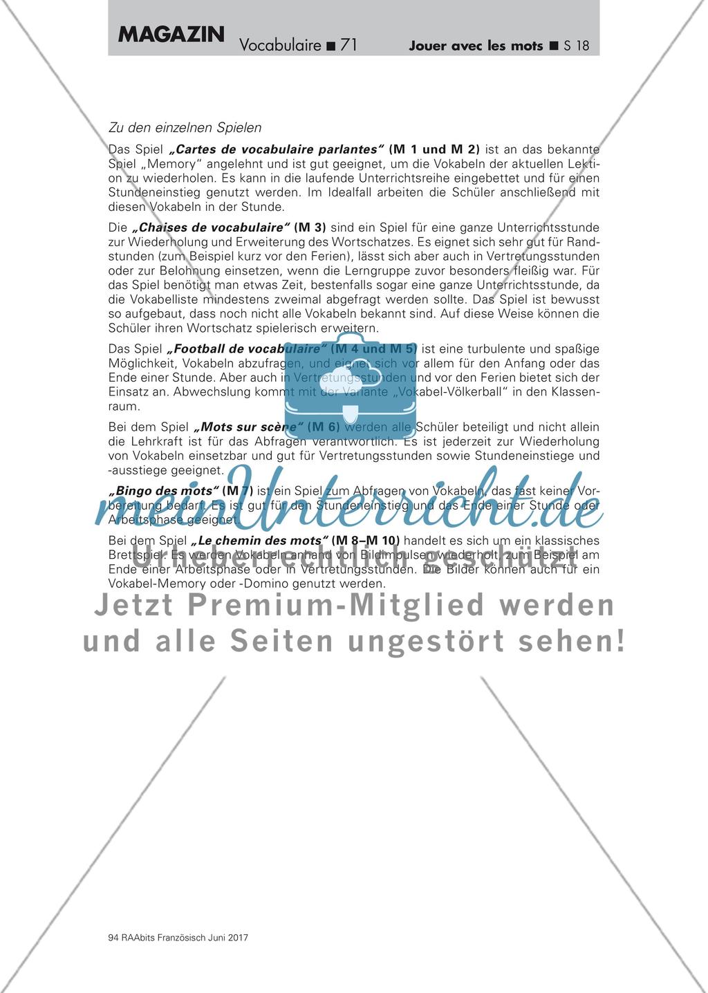 Wortschatzarbeit: Vokabelspiele Preview 18