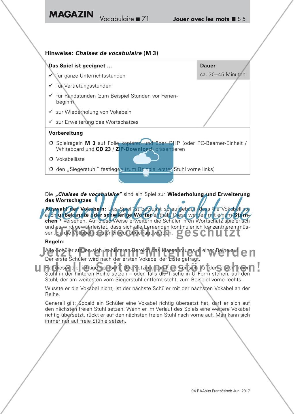Wortschatzarbeit: Vokabelspiele Preview 5