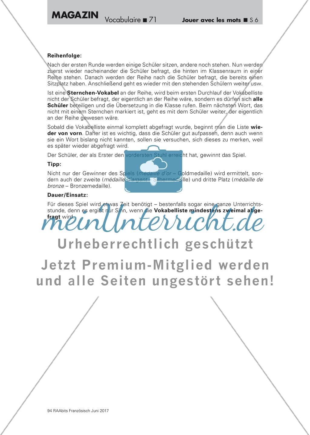Wortschatzarbeit: Vokabelspiele Preview 6