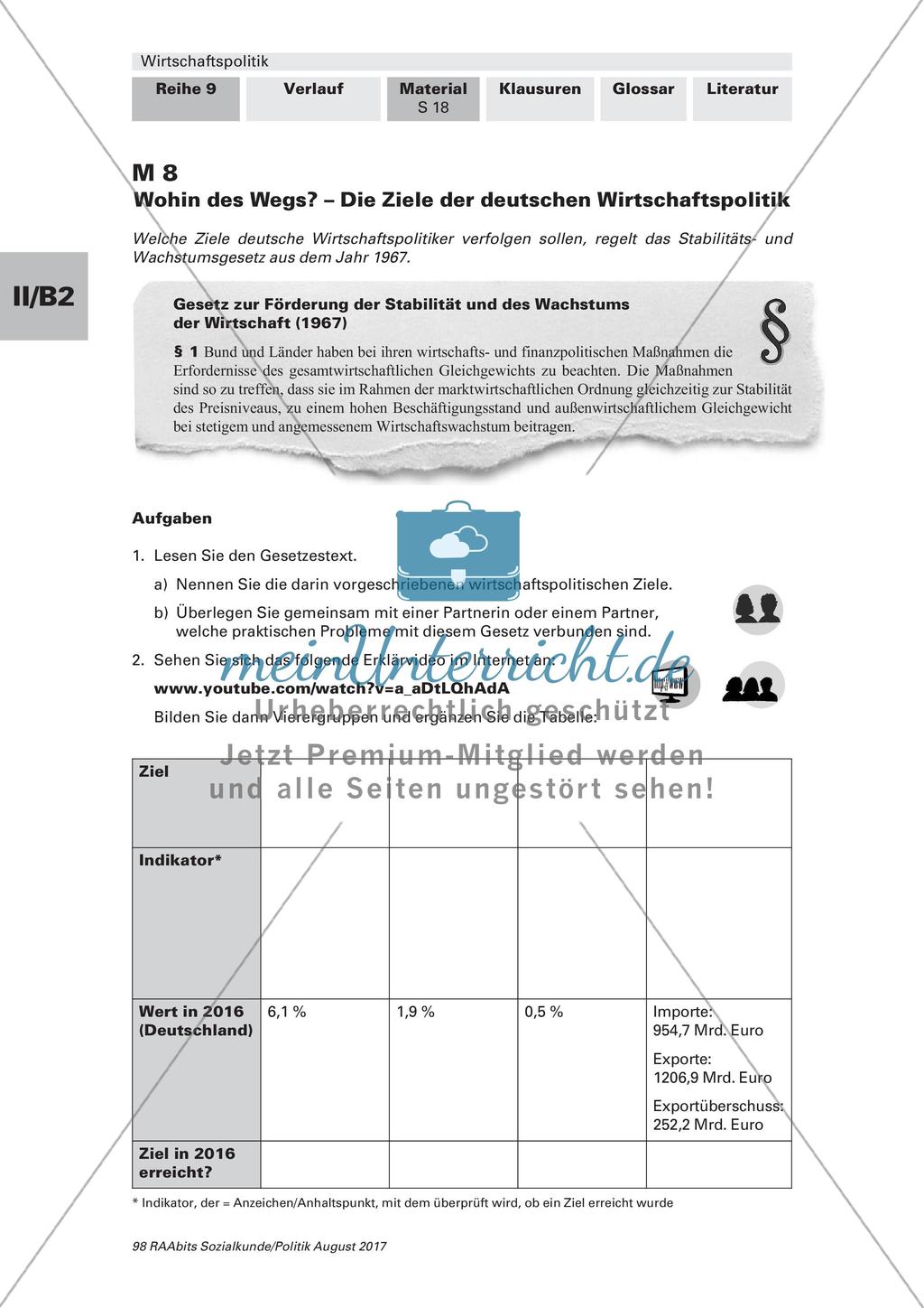 Konkrete Wirtschaftsziele der Bundesregierung Preview 1
