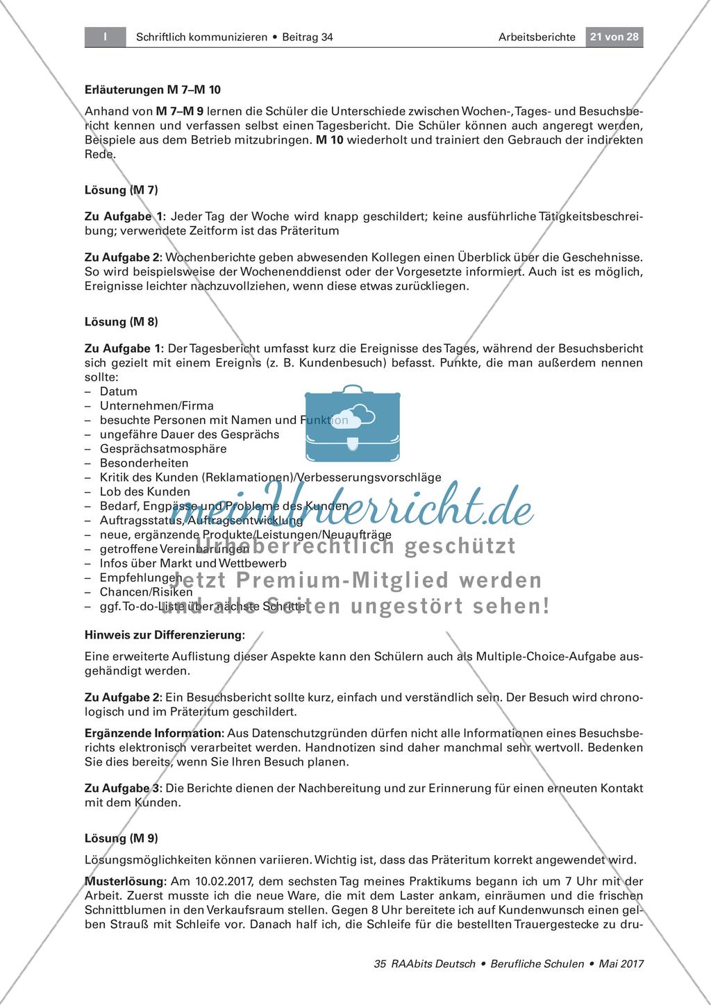 Einsatz und Formen von Arbeitsberichten Preview 5