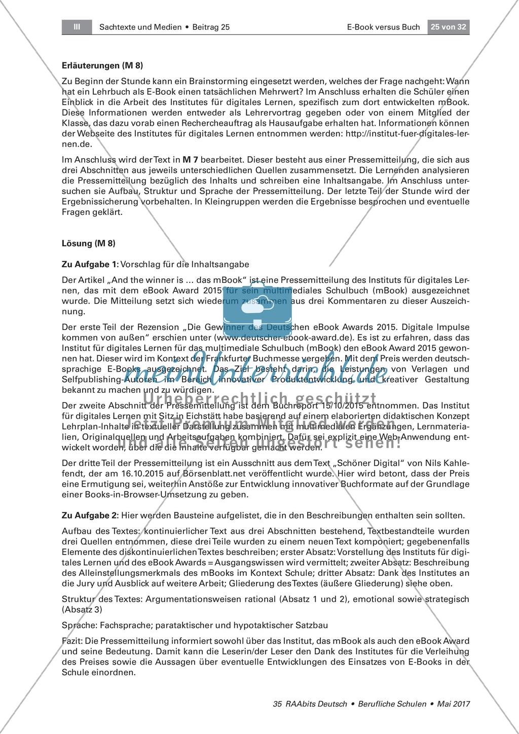 Sachtexte und Medien: Praktische Umsetzungen der Sachtextanalyse Preview 2