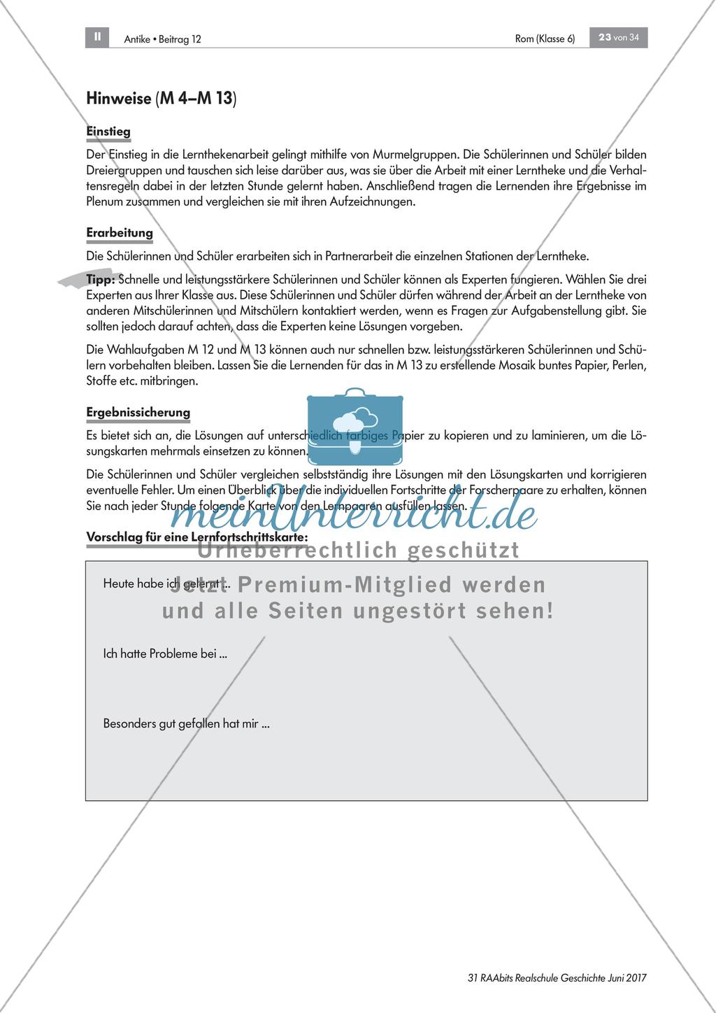 Das Leben in der antiken Weltstadt Rom - Lerntheke Preview 13