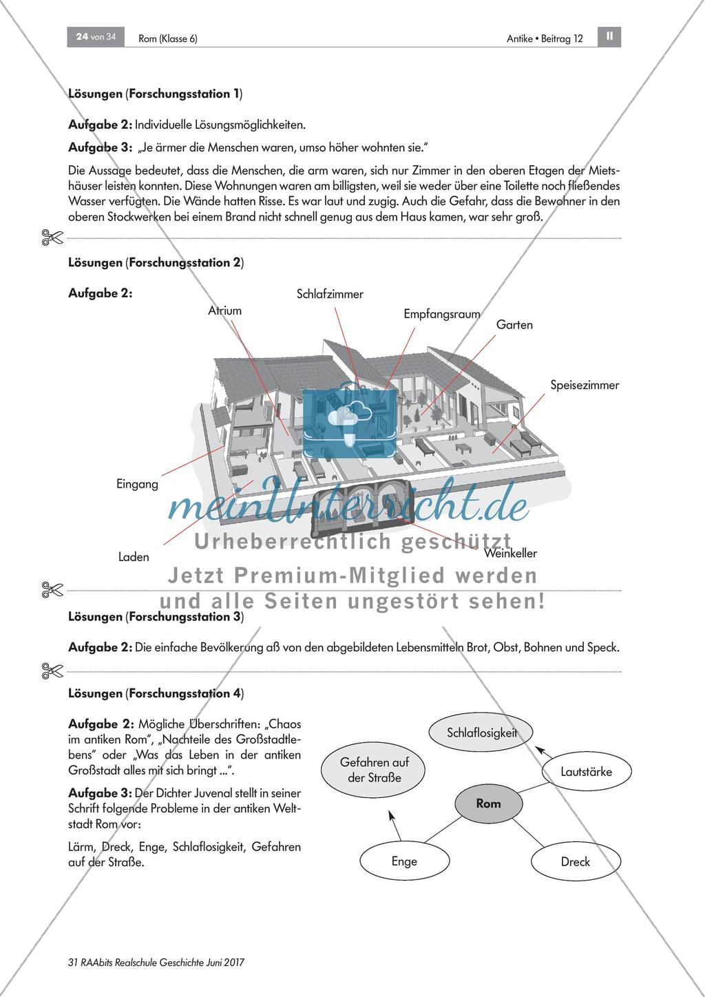 Das Leben in der antiken Weltstadt Rom - Lerntheke Preview 14