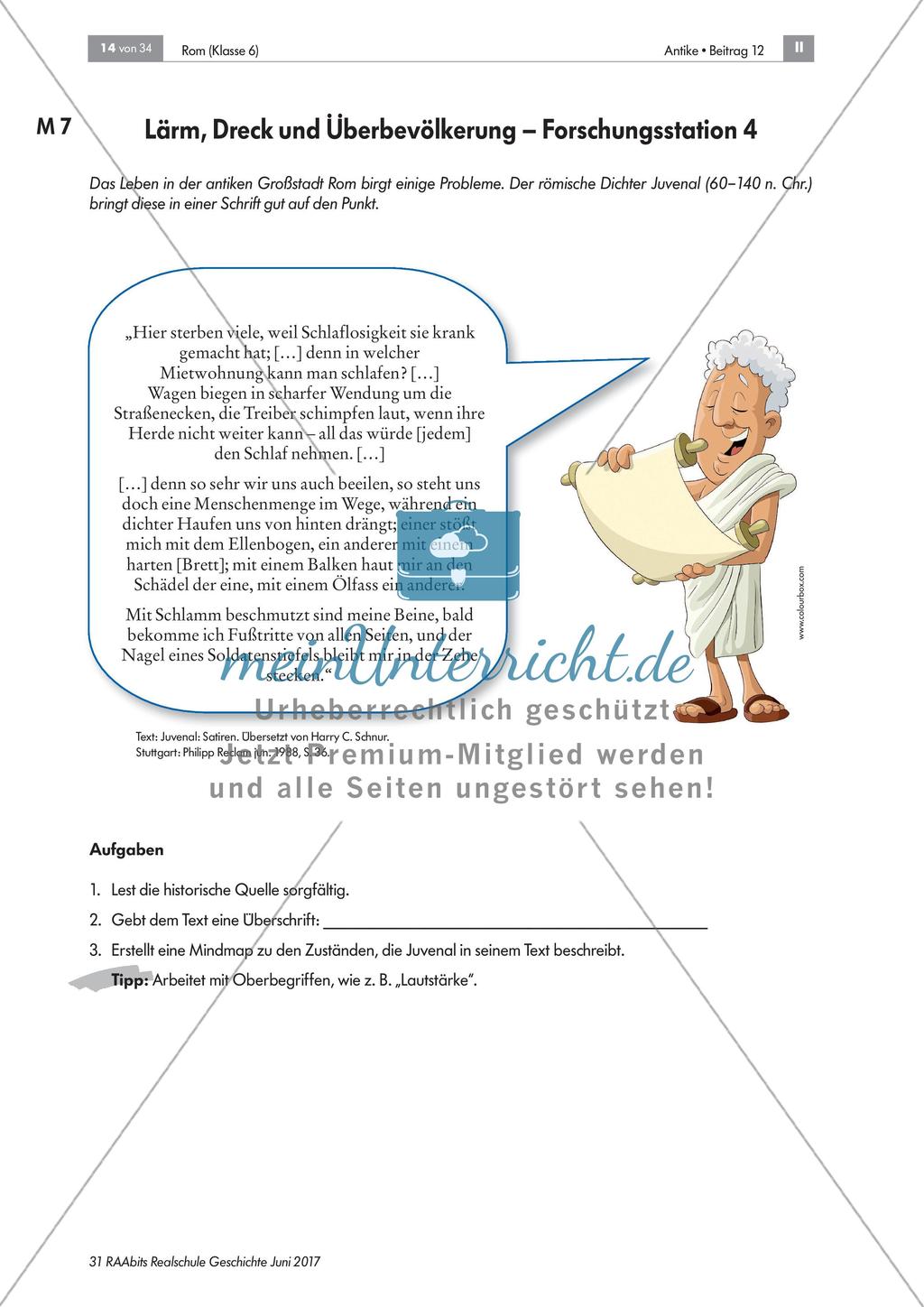 Das Leben in der antiken Weltstadt Rom - Lerntheke Preview 4