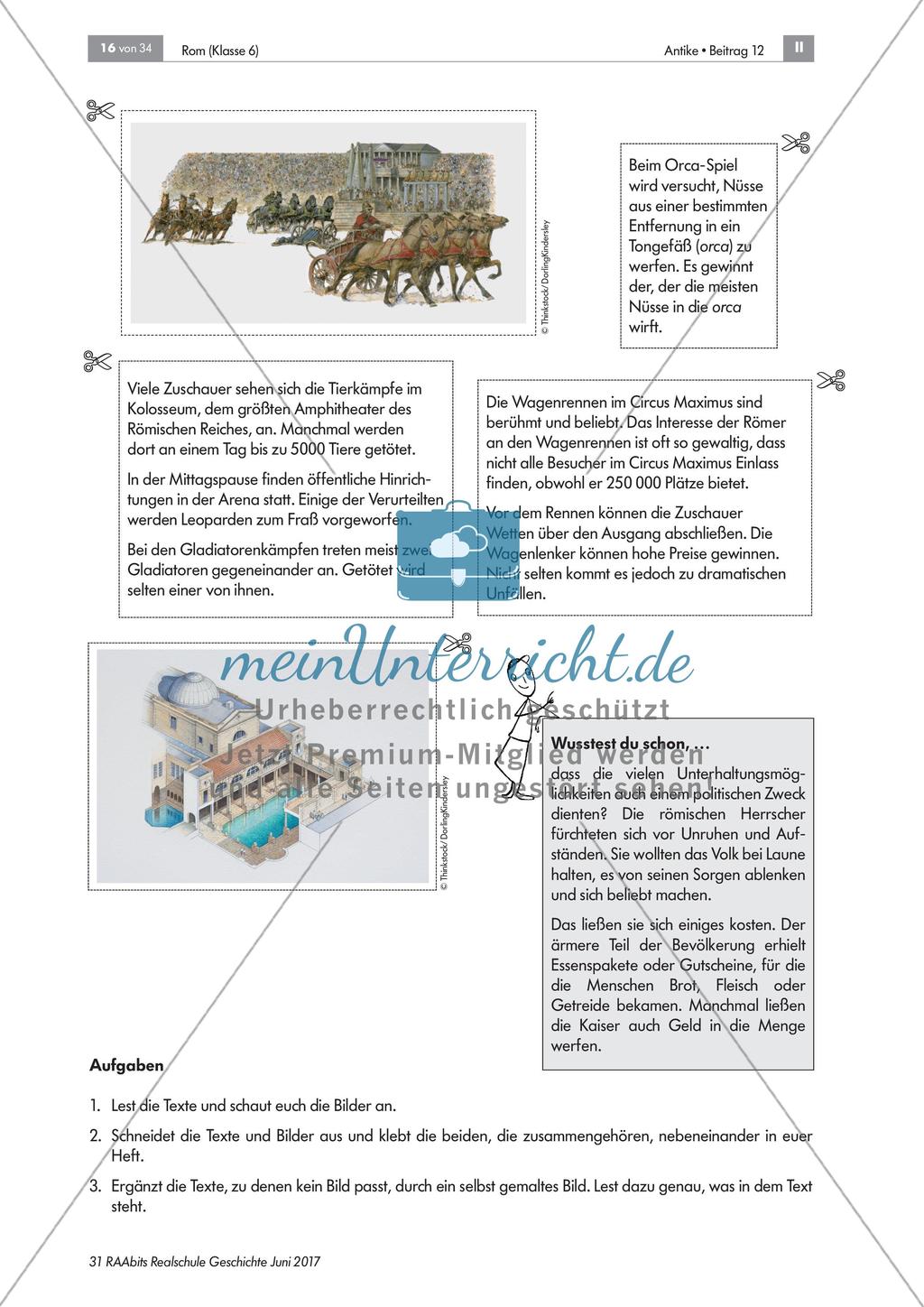Das Leben in der antiken Weltstadt Rom - Lerntheke Preview 6