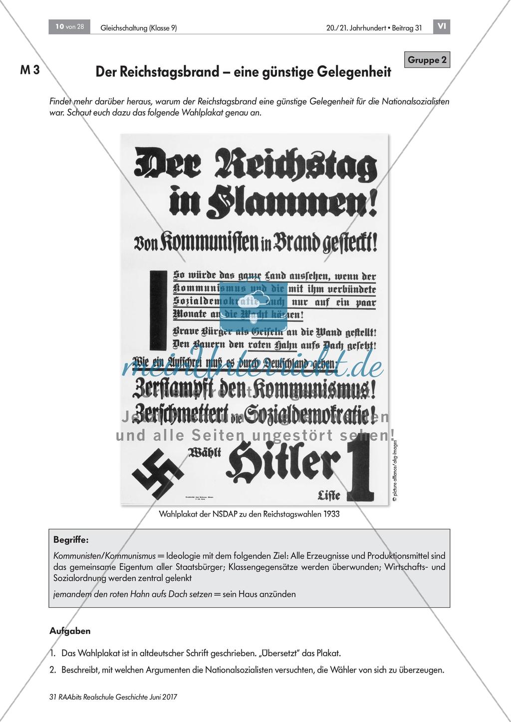 Hitlers Gleichschaltung - der Reichstagsbrand Preview 3