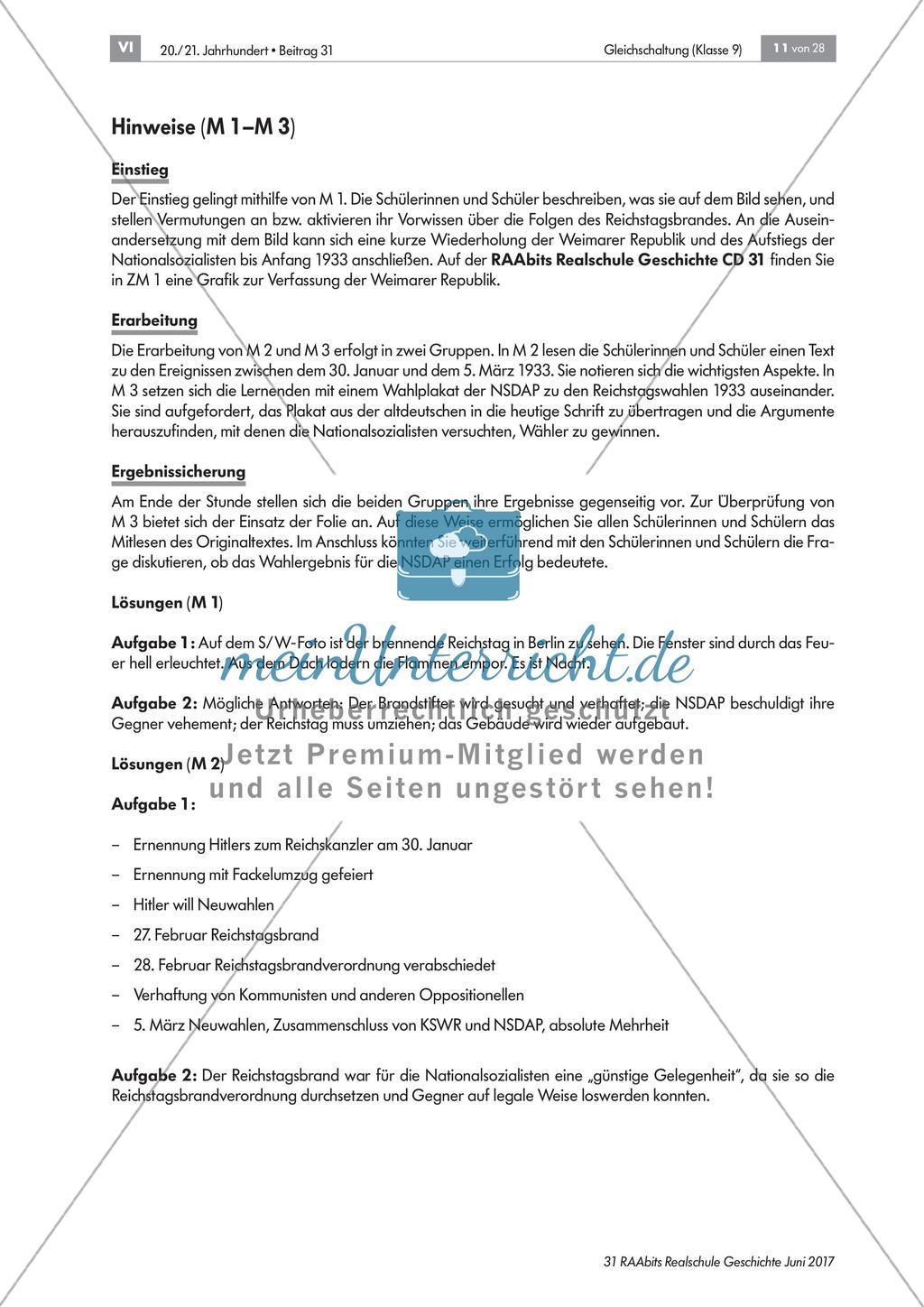 Hitlers Gleichschaltung - der Reichstagsbrand Preview 4