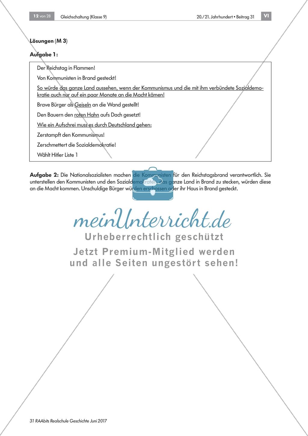 Hitlers Gleichschaltung - der Reichstagsbrand Preview 5