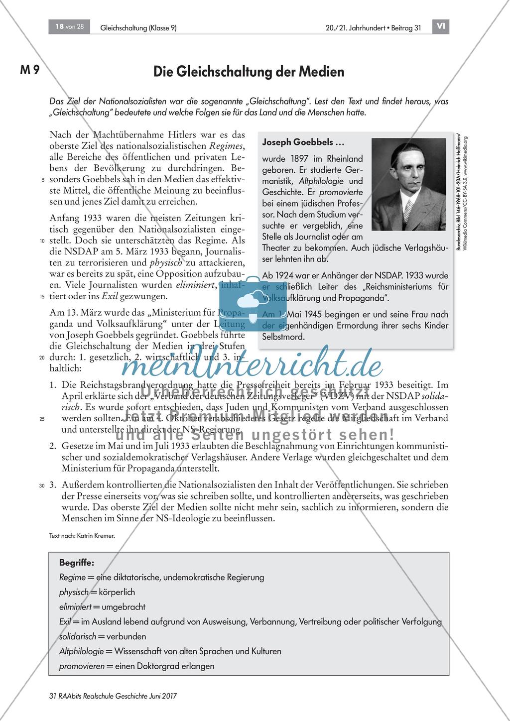 Hitlers Gleichschaltung - Anpassung aller Institutionen Preview 6