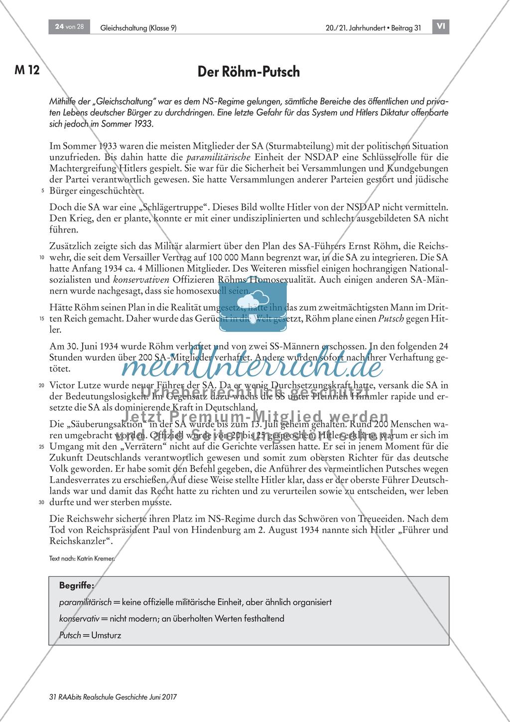 Hitlers Gleichschaltung - der Röhm-Putsch Preview 1
