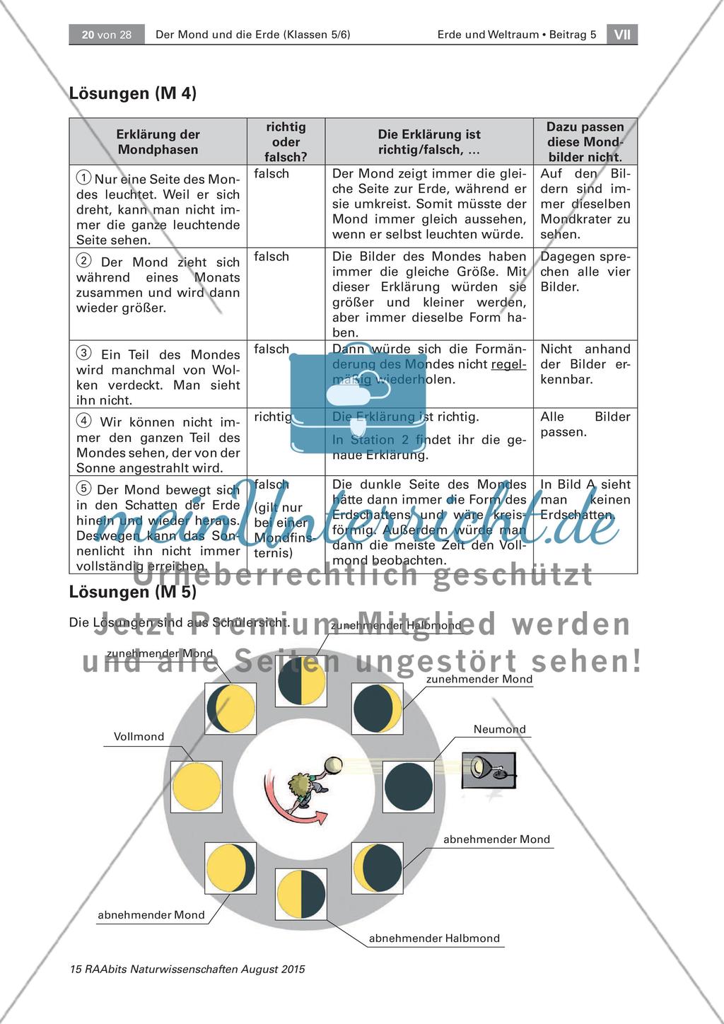 Die Eigenschaften des Monds – Stationenlauf Preview 11