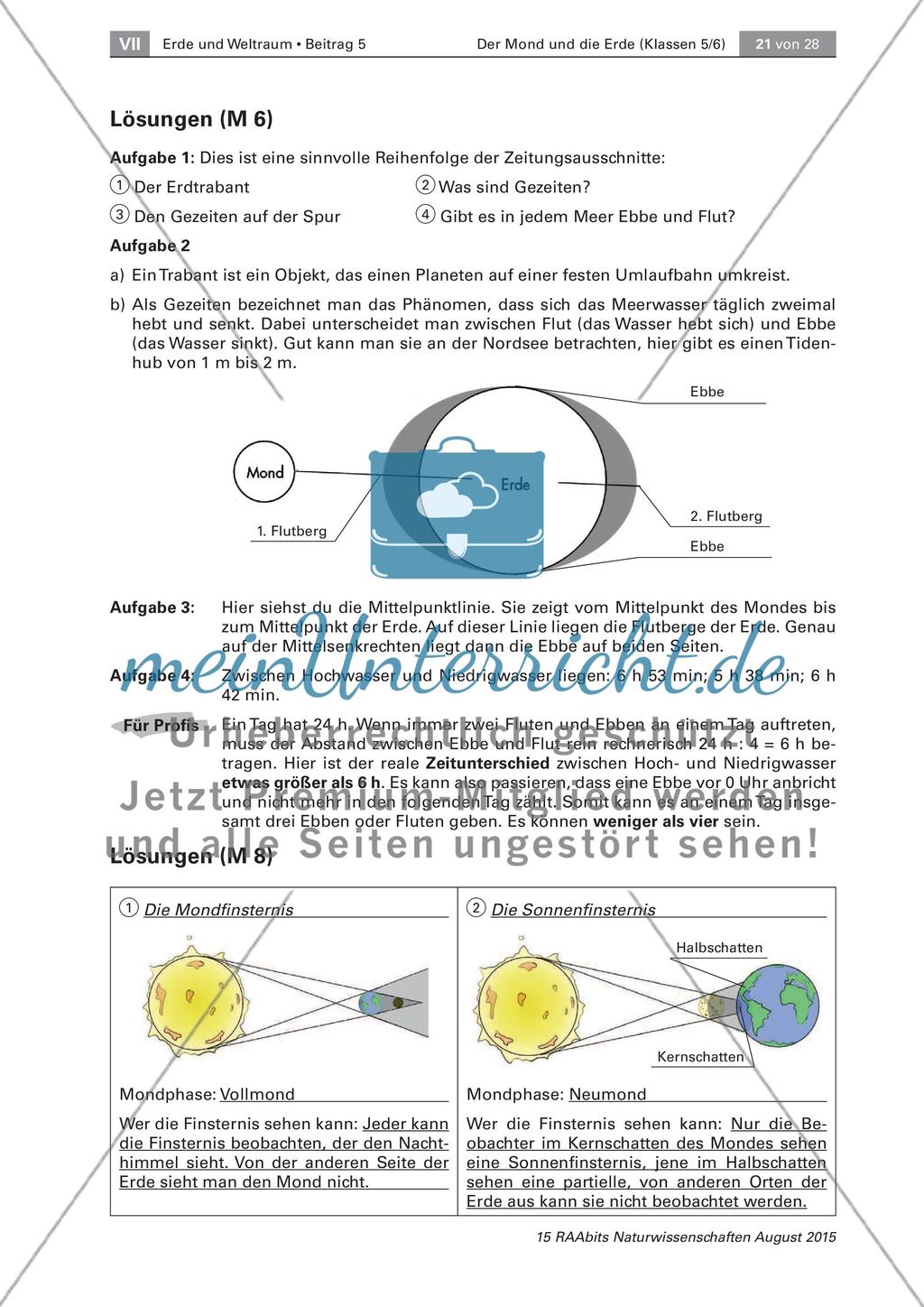 Die Eigenschaften des Monds – Stationenlauf Preview 12