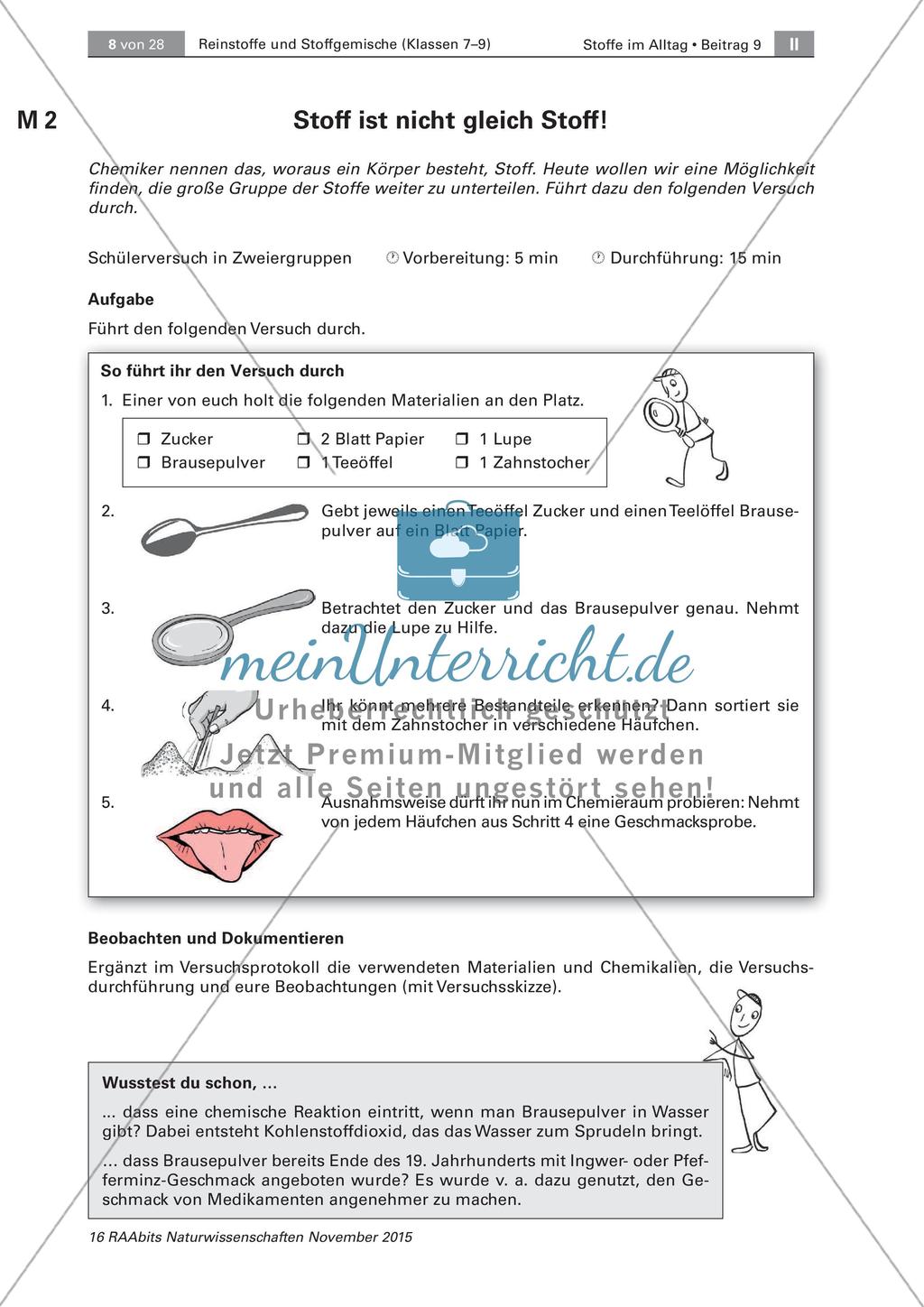 Unterscheidung von Reinstoffen und Stoffgemischen Preview 2