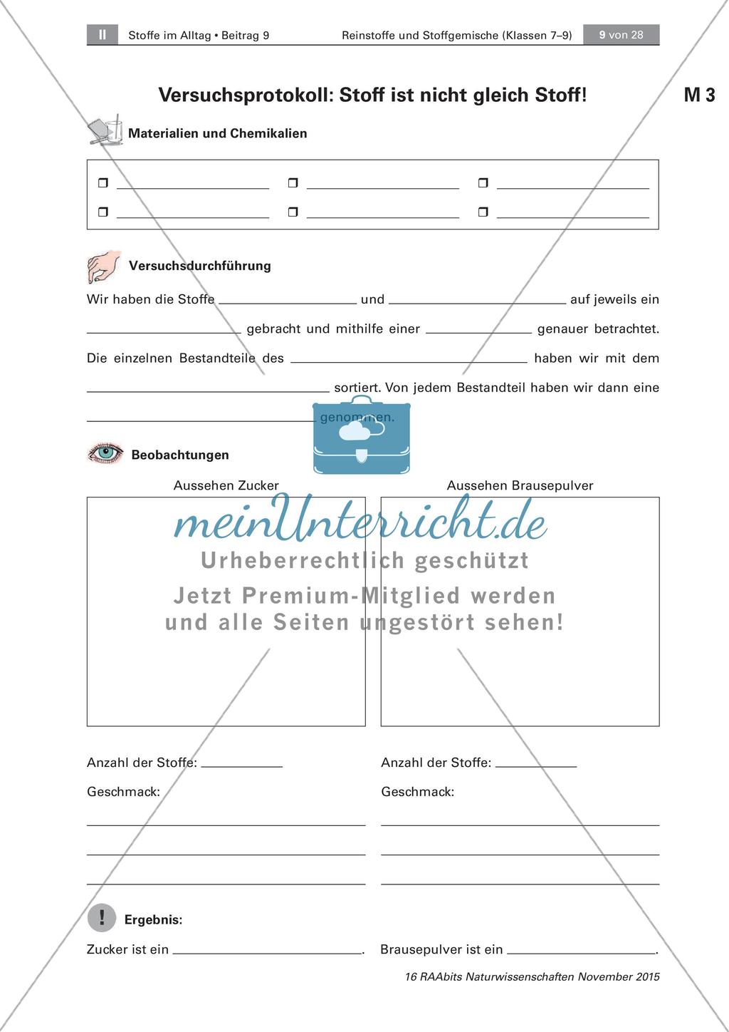 Unterscheidung von Reinstoffen und Stoffgemischen Preview 3
