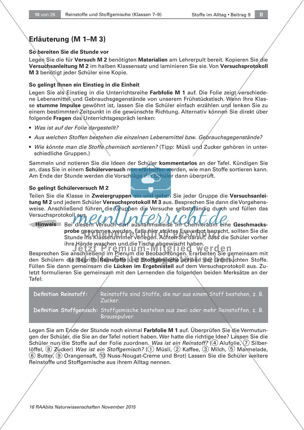 Unterscheidung von Reinstoffen und Stoffgemischen Preview 4