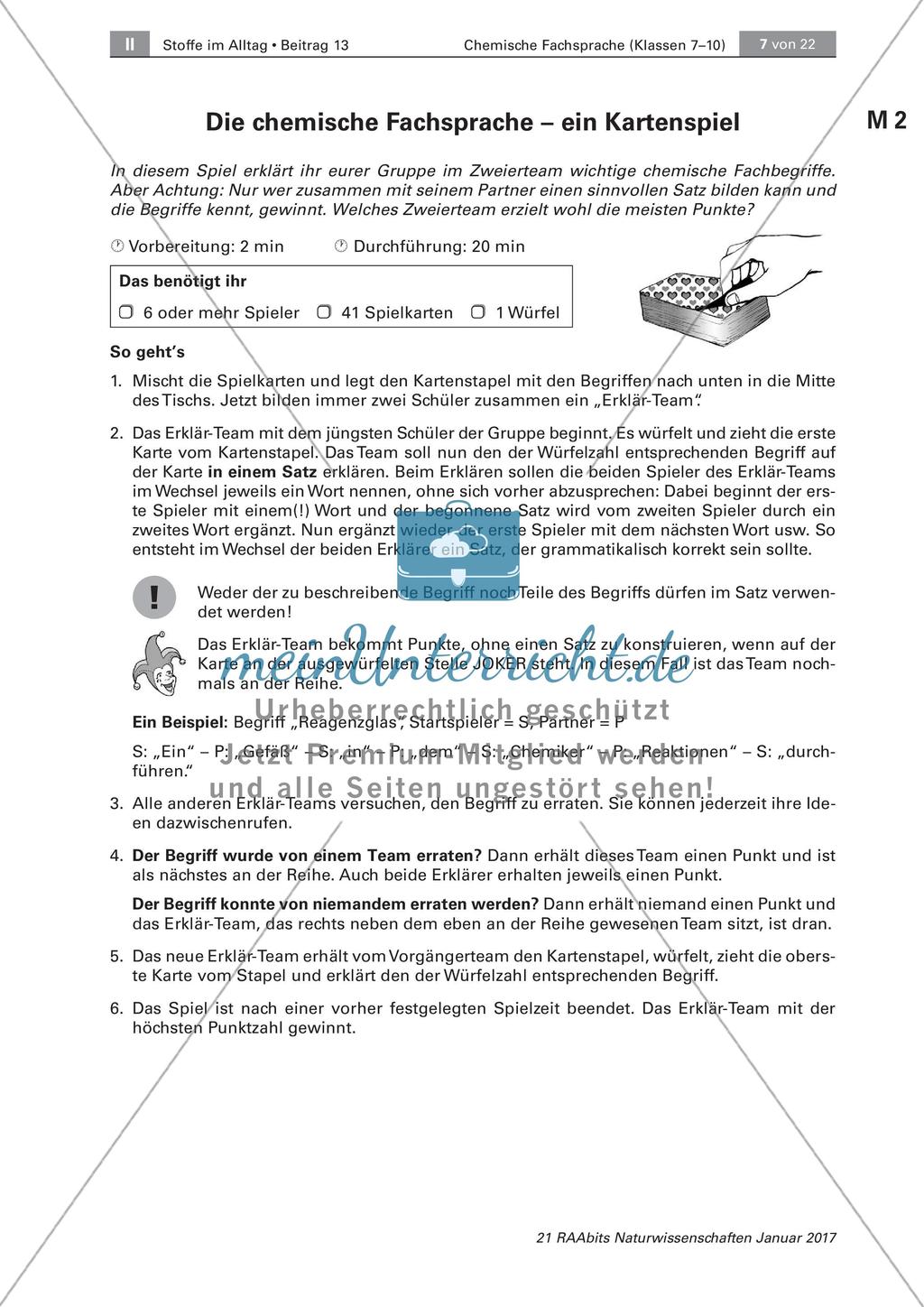 Chemische Fachsprache – Kartenspiel Preview 3